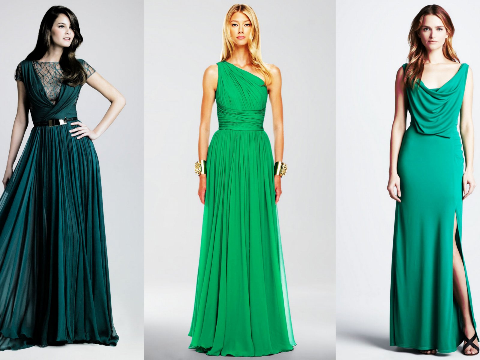 Платье зеленого цвета